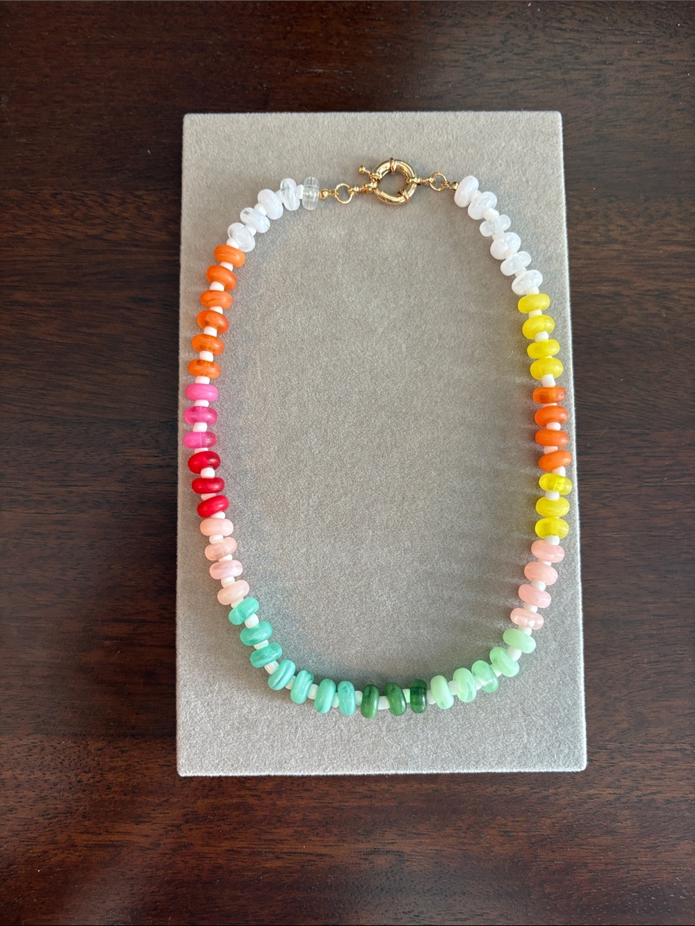Colorful Multicolor Beaded Necklace - Women Jewelry - Picture 4 of 16